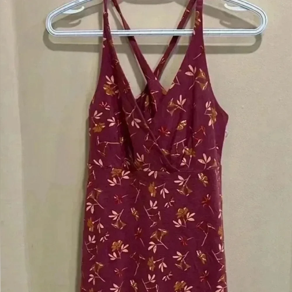 Patagonia Red Sheath Dress Sleeveless Halter Midi - Picture 7 of 9